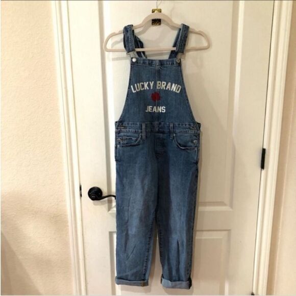 Vintage Lucky Brand embroidered Overalls‎ - Picture 1 of 6